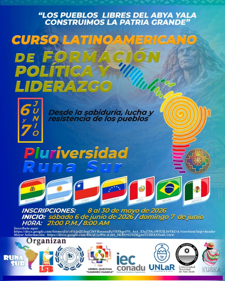 «Curso Latinoamericano de Formación Política y Liderazgo desde el Paradigma del Vivir Bien»